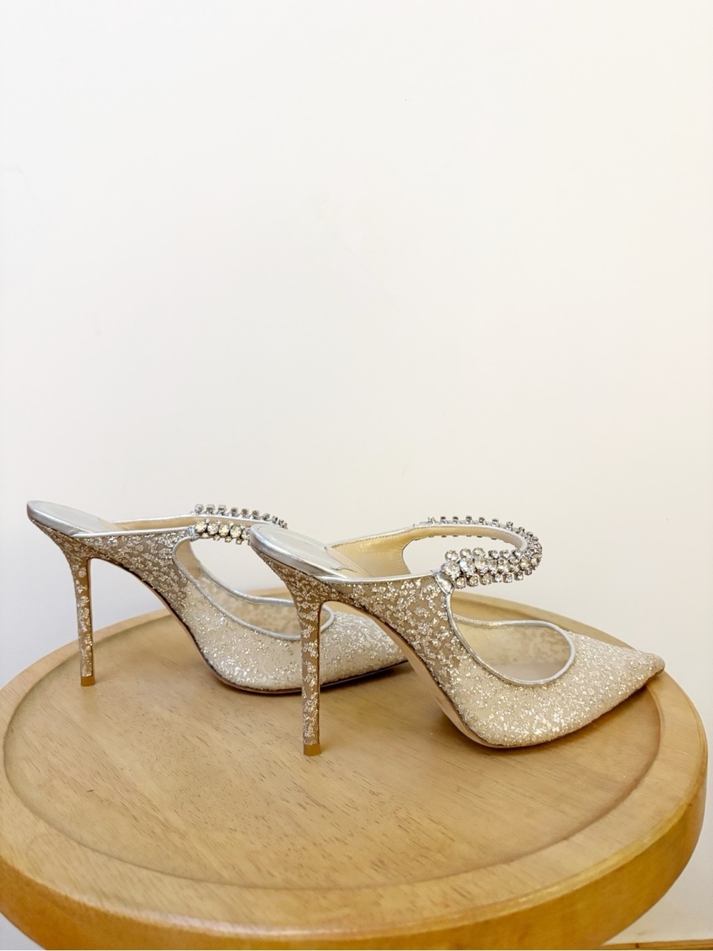 Jimmy Choo Tulle Glitter Bing Heels - Picture 8 of 12